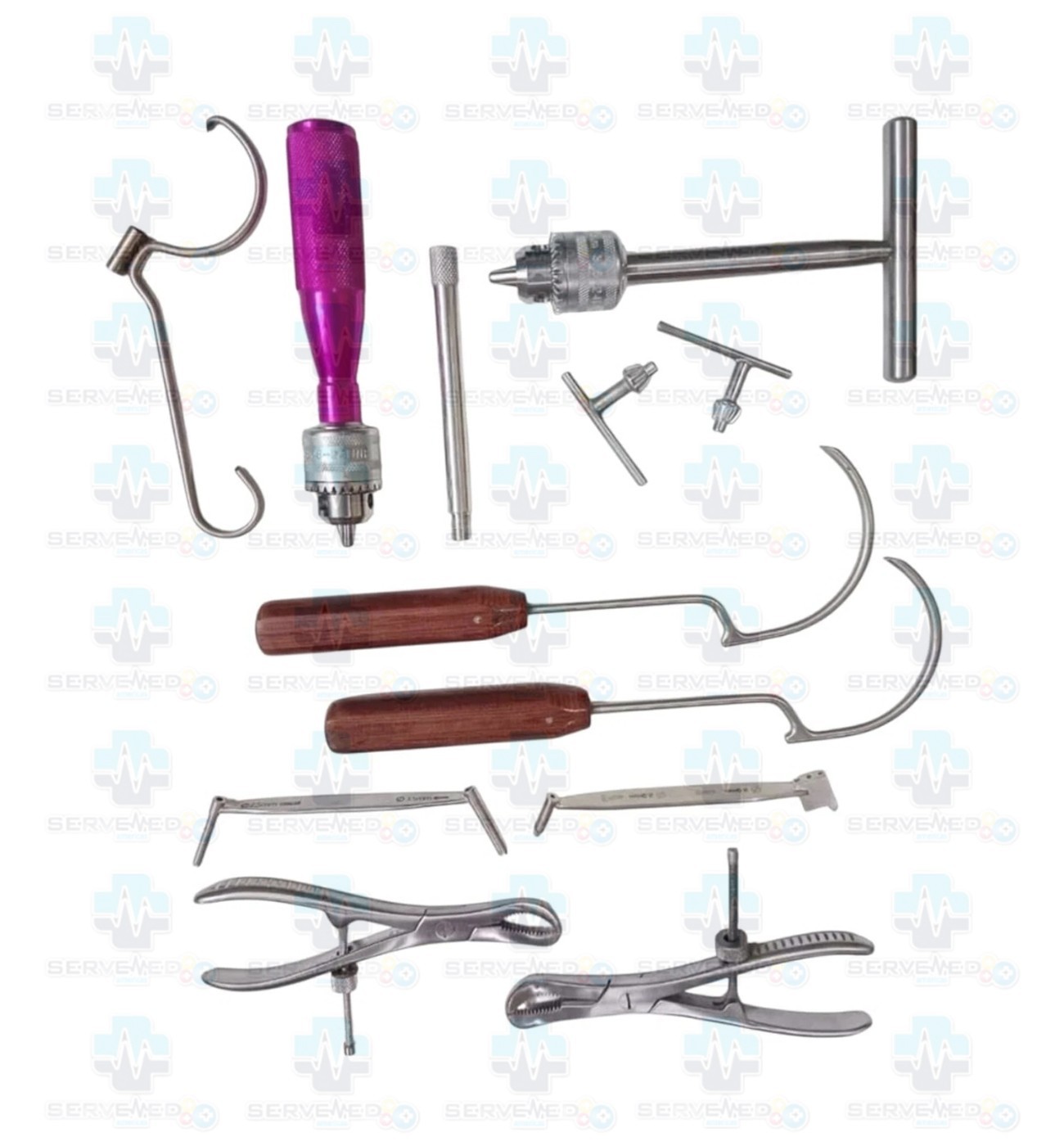 9 Pcs Set of Orthopedic Veterinary High Quality Surgical Instruments