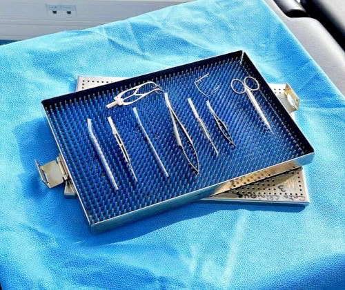 V. Mueller Ophthalmology Micro Surgery Set of 9 Pcs Instruments With Case