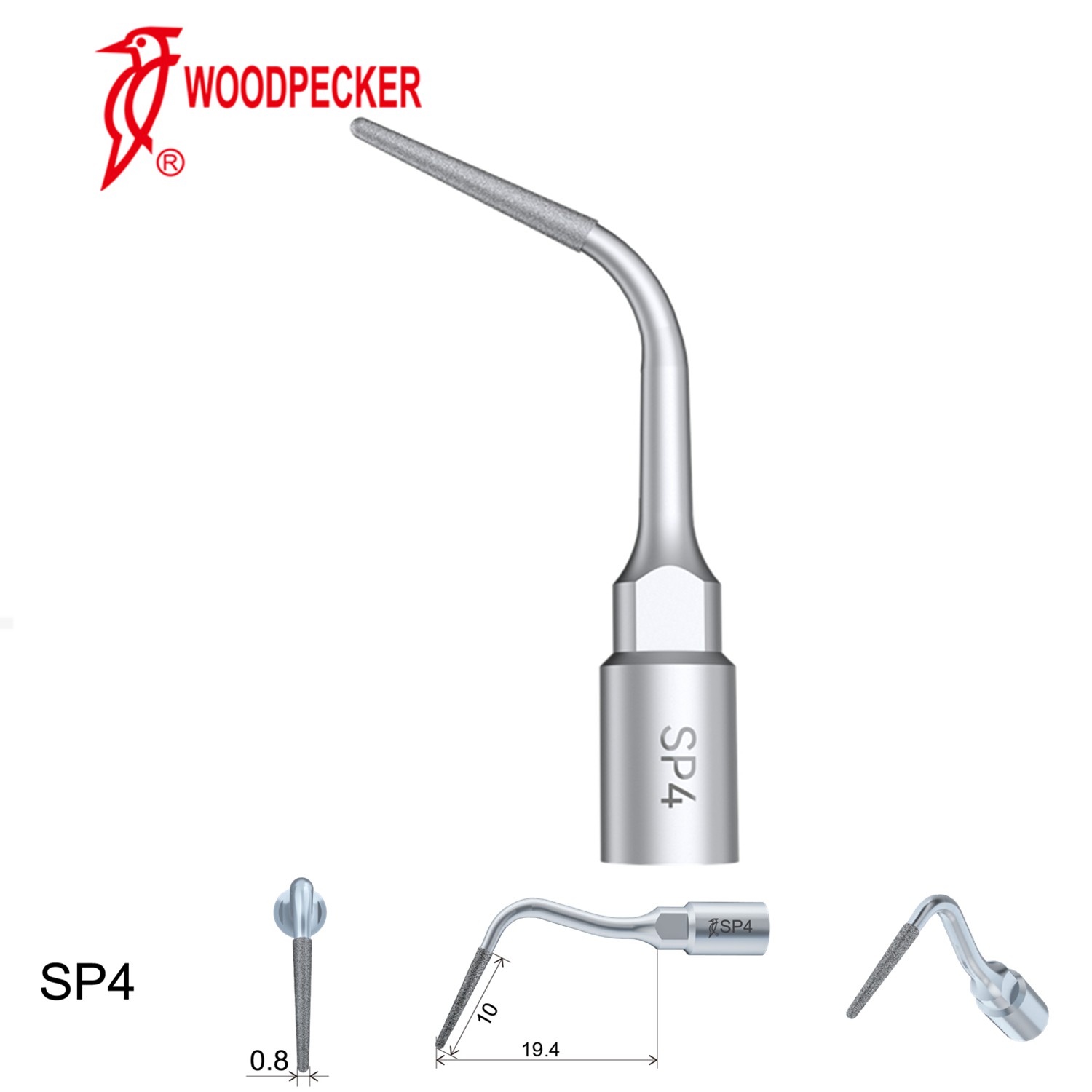 Woodpecker Dental Perio Bone Surgery Tips SP4 for Surgic Smart & Satelec Perio