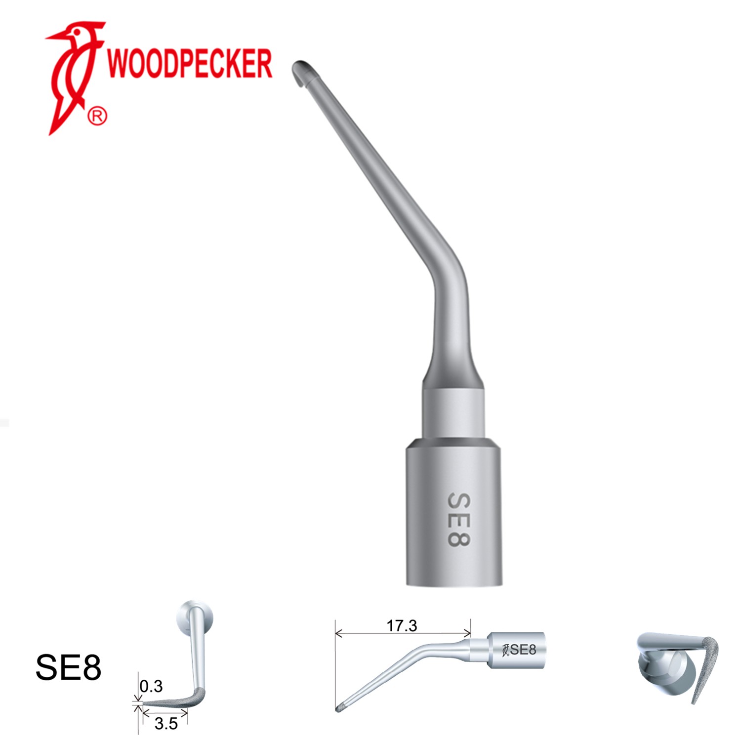 Woodpecker Dental Perio Bone Surgery Tips SE8 for Surgic Smart & Satelec Perio