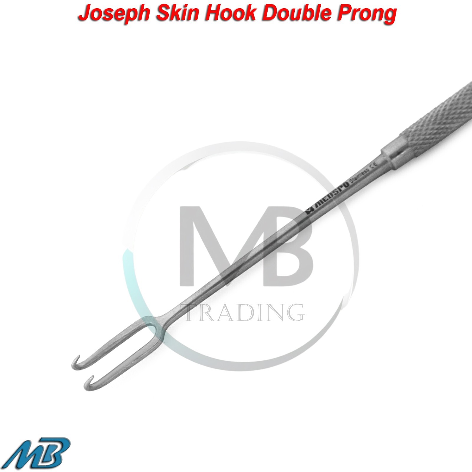 Joseph Skin Hook Double Sharp Prong 17 cm Retractor Plastic Surgical Instruments