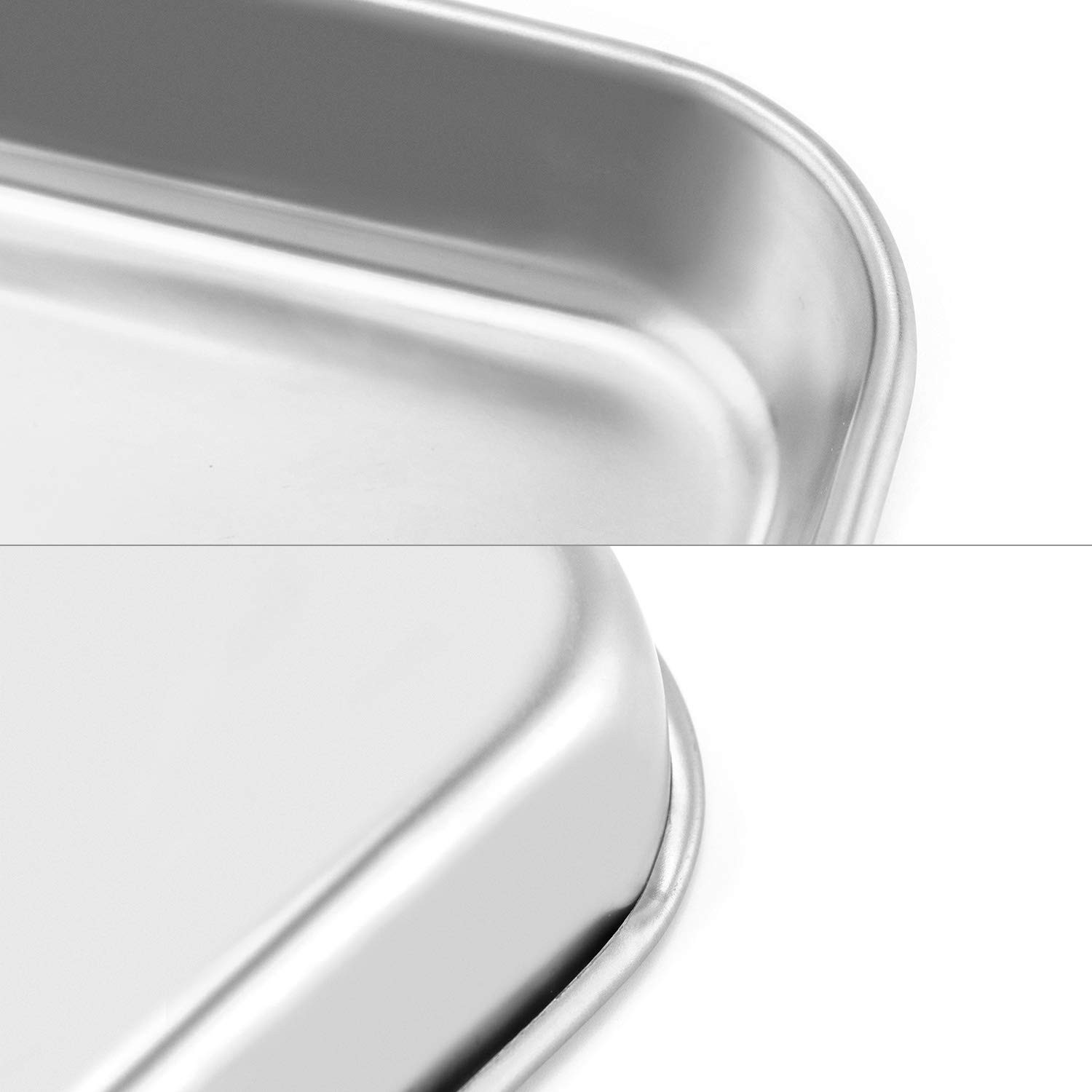 Stainless Steel Surgical Tray 10.6”x6.7”x1”for Tattoo, Medical Tools,Flat Bottom
