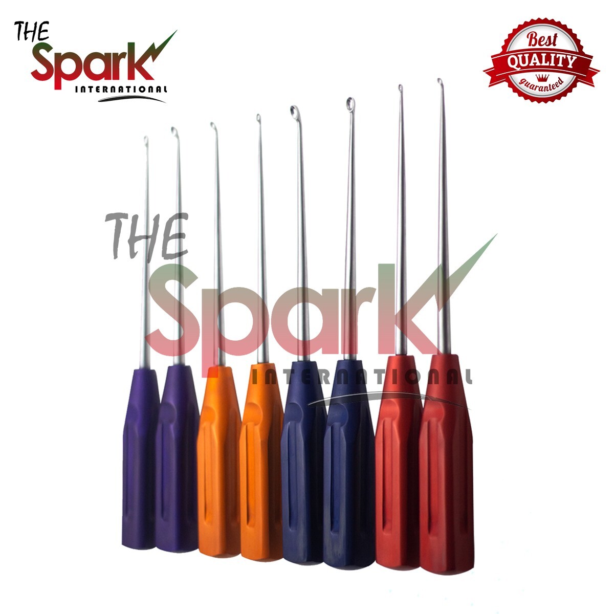 Volkmann Bone Curette Colorful Set 8 PCS Orthopedic Surgical Instrument