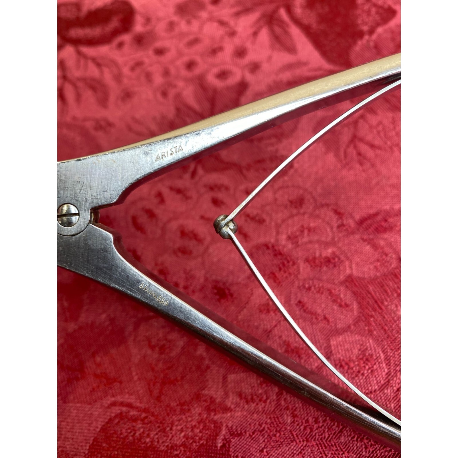 Vtg Arista 7.25″ Stainless Surgical Double Action Orthopedic Wire Pin Cutter