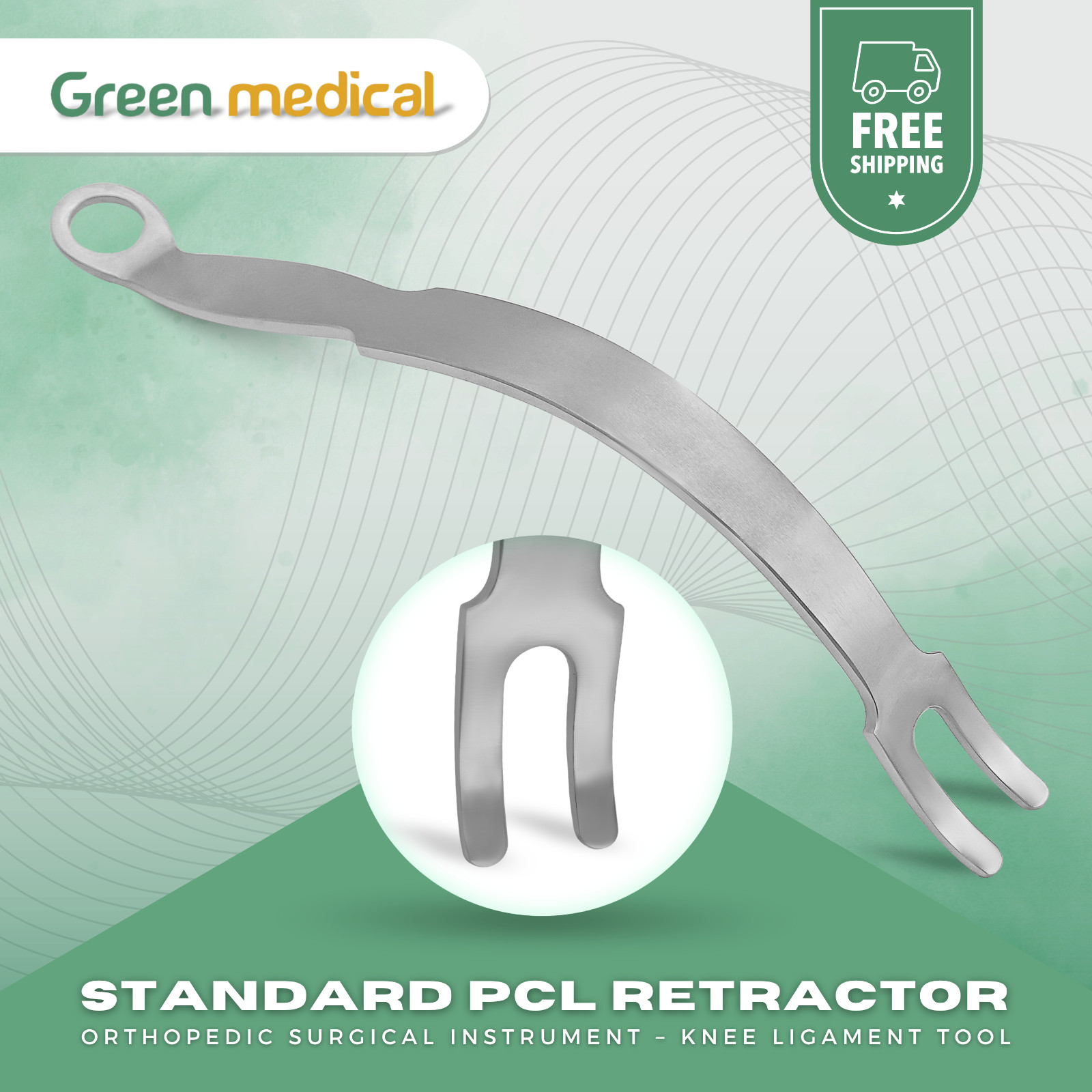 PCL Standard Ligament Retractor 5mm Wide Prongs & 10mm Gap Orthopedic