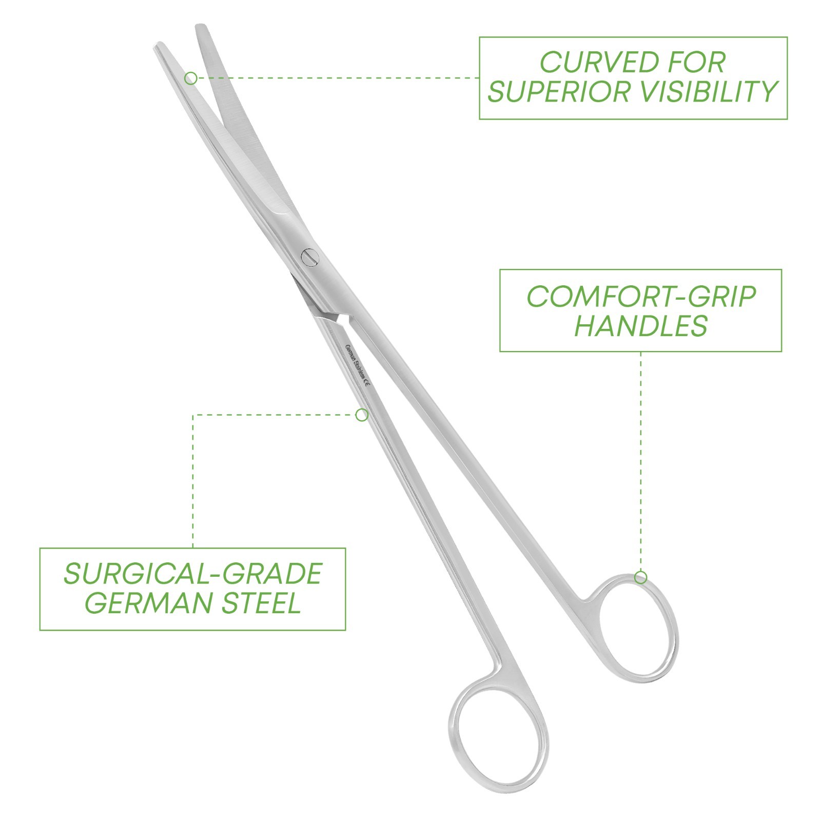 Surgical Operating Mayo Scissor Curved 23 cm Surgical Instruments German Grade