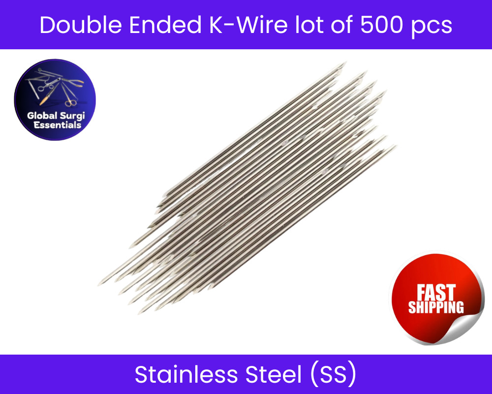 Double Ended K-Wire lot of 500 pcs Veterinary Instrument Free Shipping