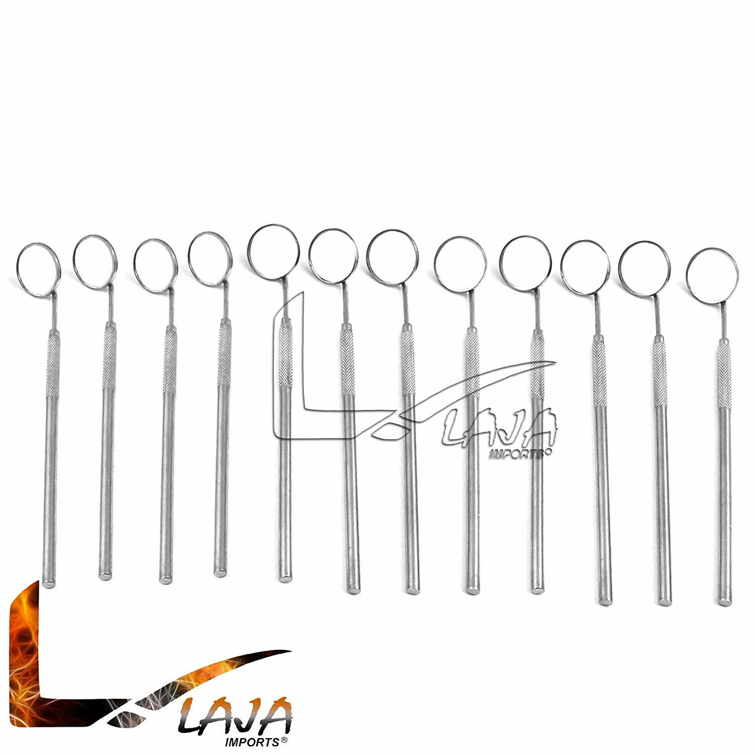 12 Front Surface Dental Mirrors #5 Surgical Instruments Stainless Steel New