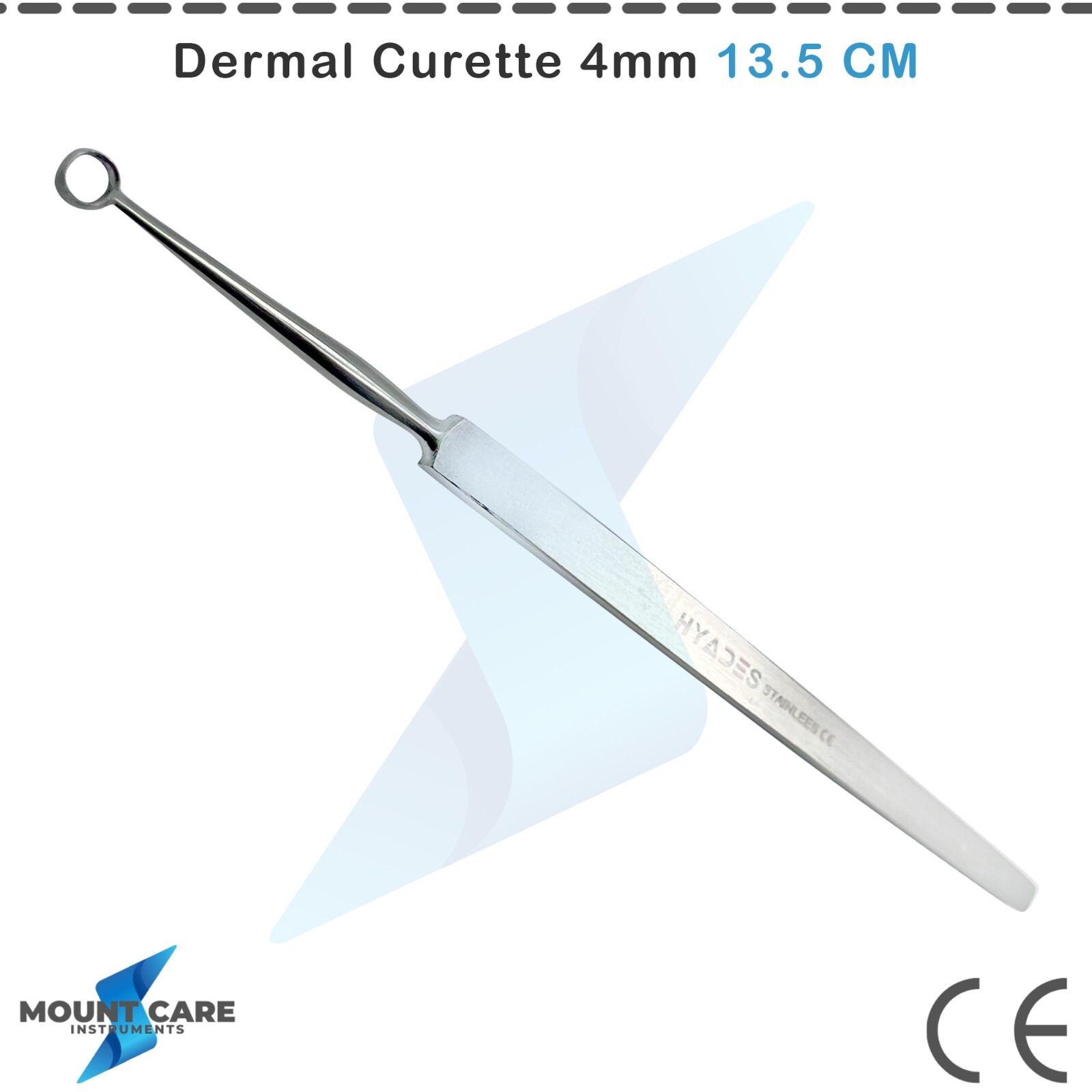 Verruca Dermal Curette 4mm 13.5cm Dermatology Surgical Skin Care Tools