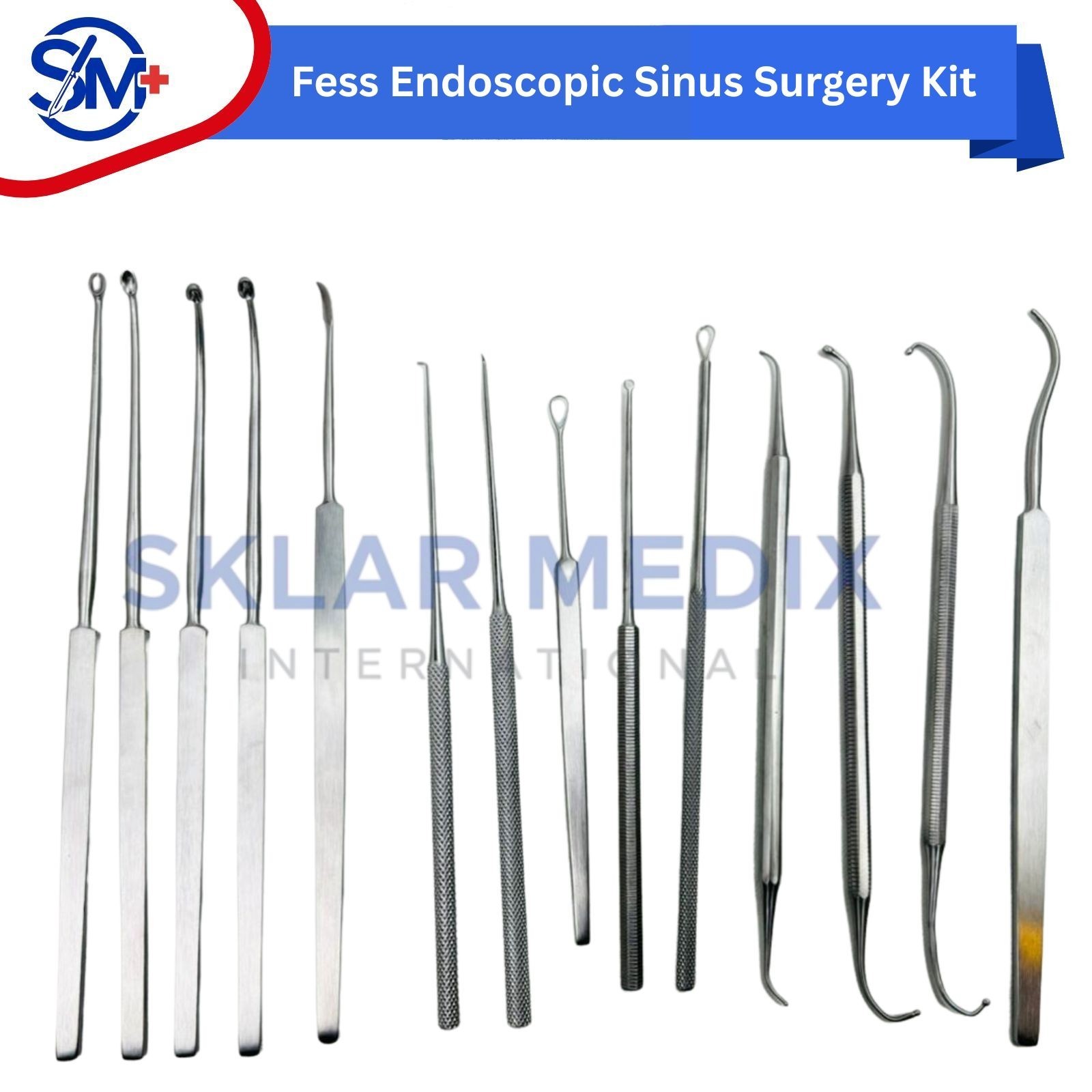 Fess Instruments Set Endoscopic Sinus Surgery ENT Instrument Set A+ German Steel