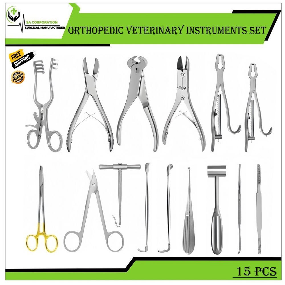 15 Pcs Orthopedic Surgery Veterinary Instruments Kit High Selling Surgical Set