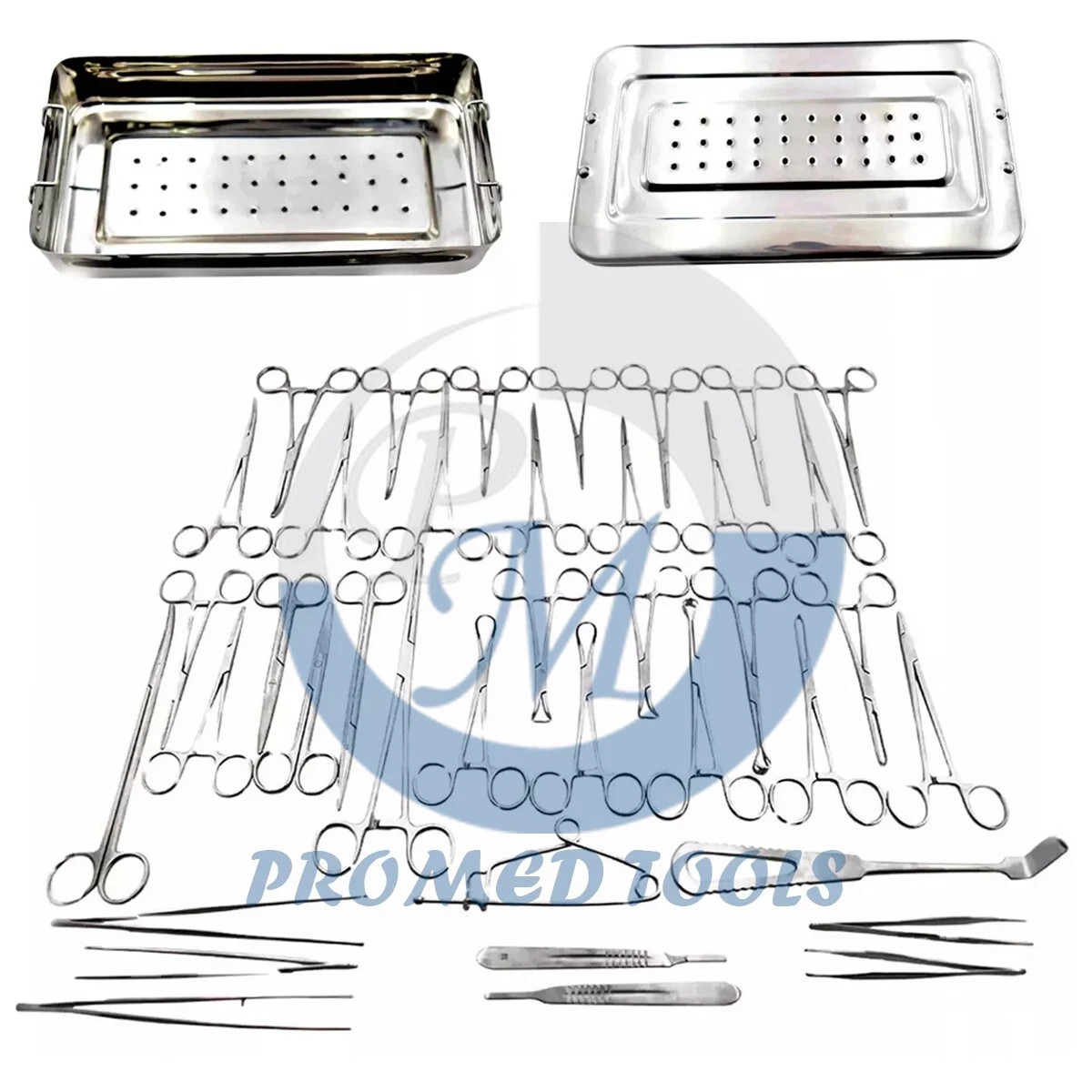 Professional 40 Piece Appendectomy & Hernia Surgery Instruments Set with Storage