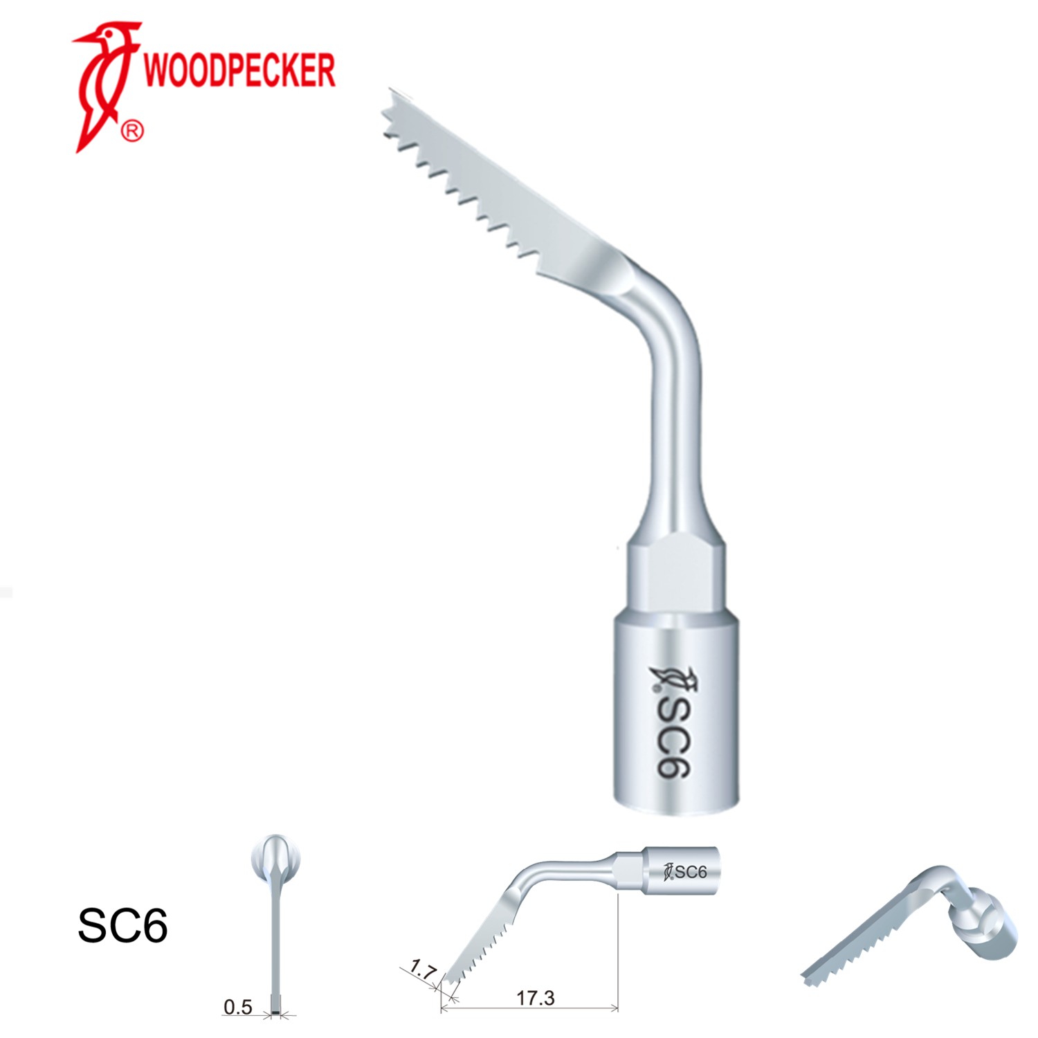 Woodpecker Dental Perio Bone Surgery Tips SC6 for Surgic Smart & Satelec
