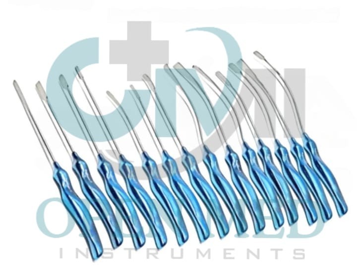 Daniel Endoscopic Forehead Lift Dissectors 14 PCs Set Facial Plastic Surgery Kit