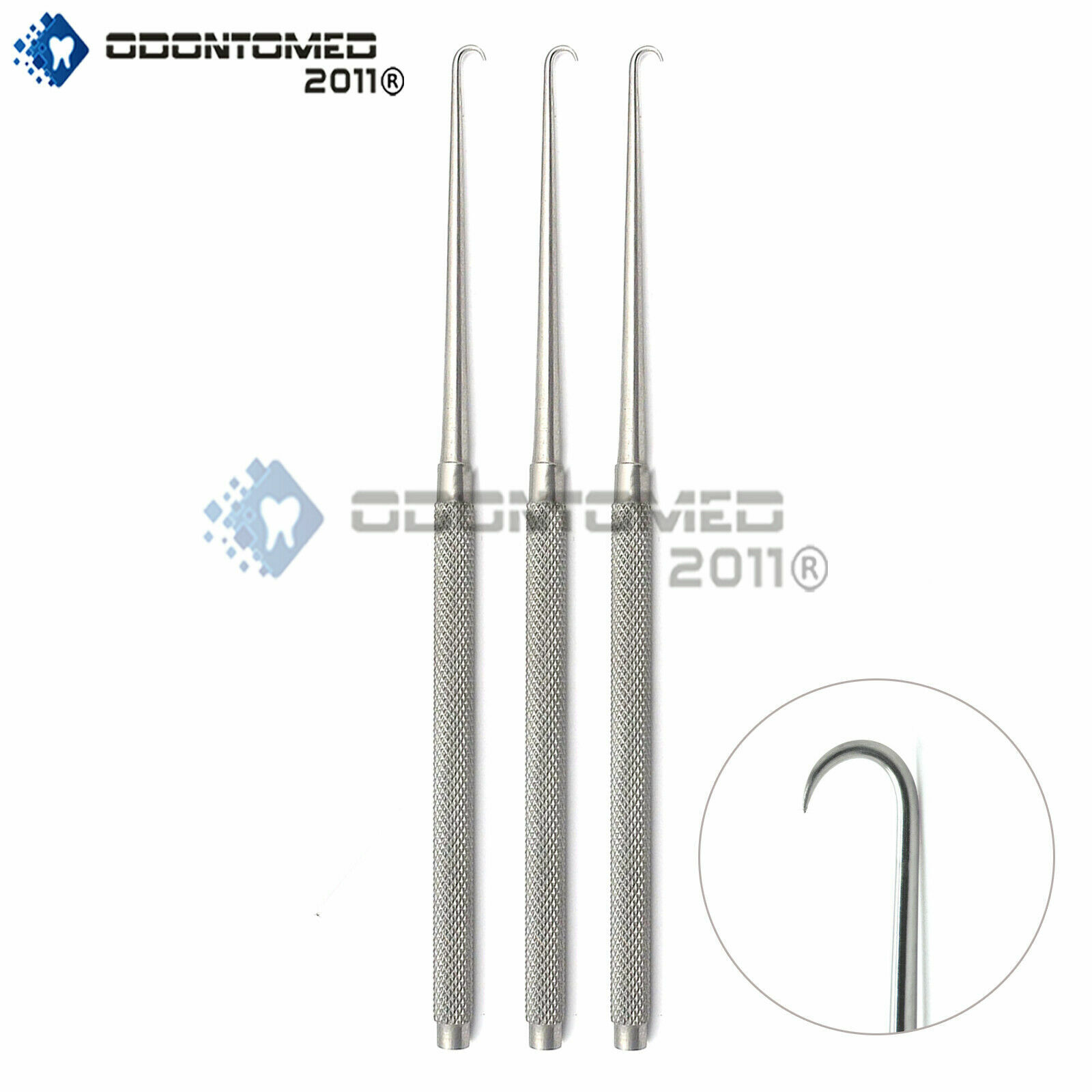 3 Joseph Skin Hook Single Prong Dermal Surgical Instruments