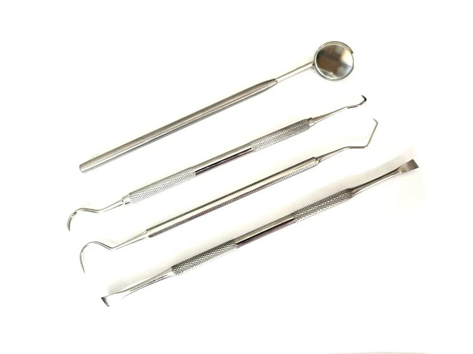 Dental Tartar Calculus Plaque Remover, Tooth Scraper, Dental Mirror & Scaler Set