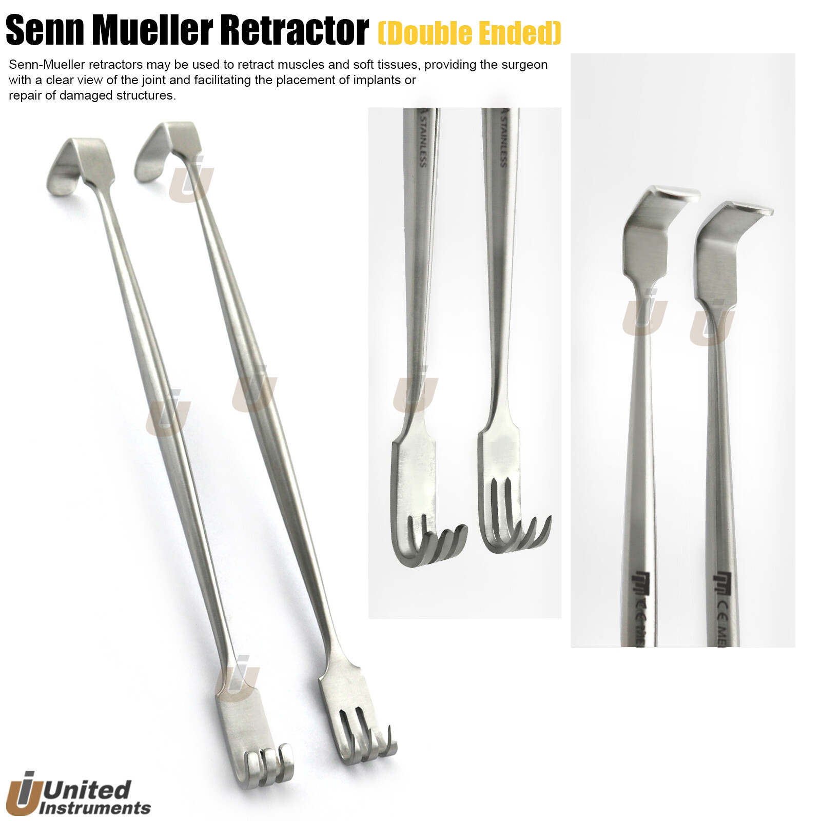 Face & Forehead Lift Surgery Instruments Skin Hooks Micro Tweezers Retractor