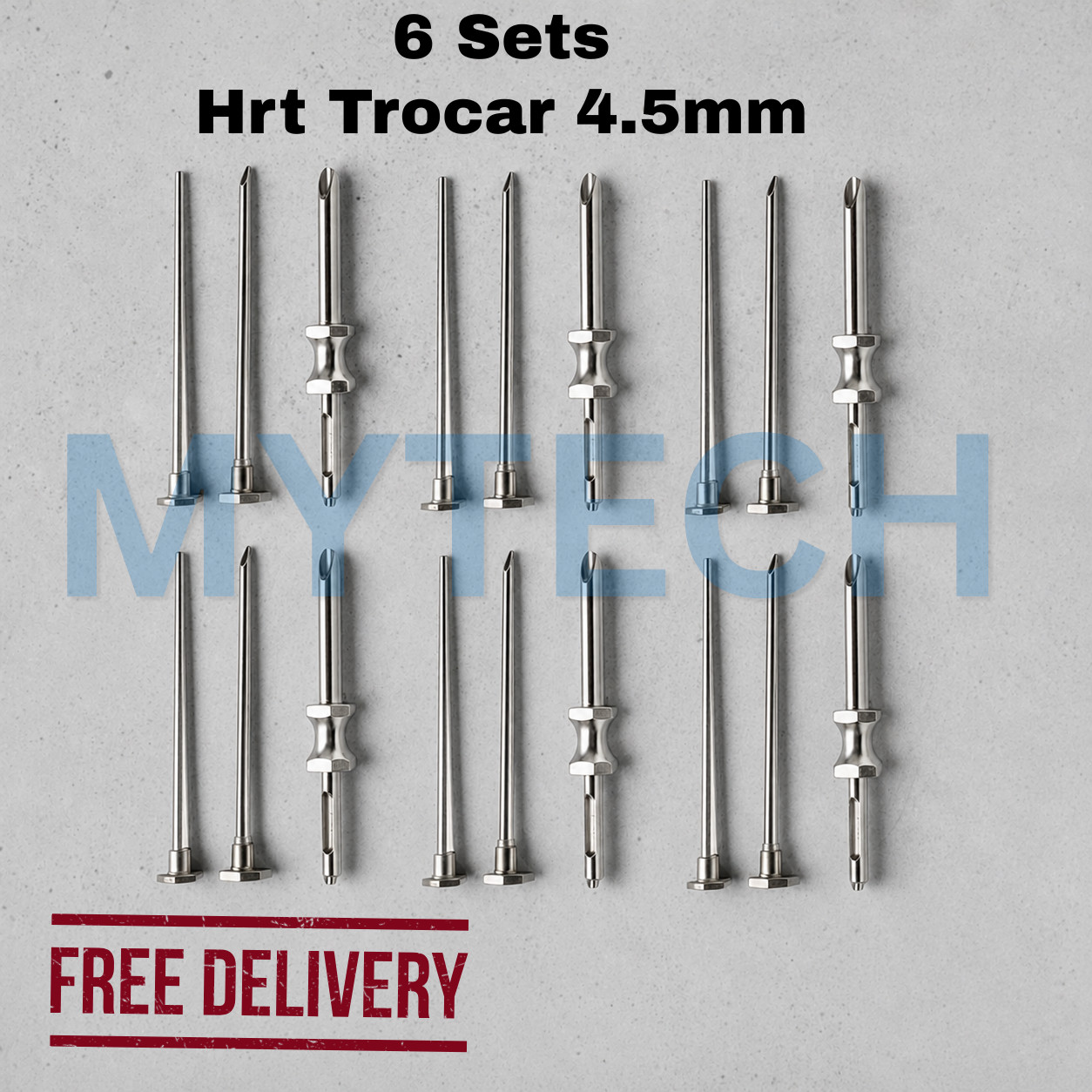 HRT Trocar 4.5 mm Hormone Replacement Pellet Insertion Trocars 6 Sets