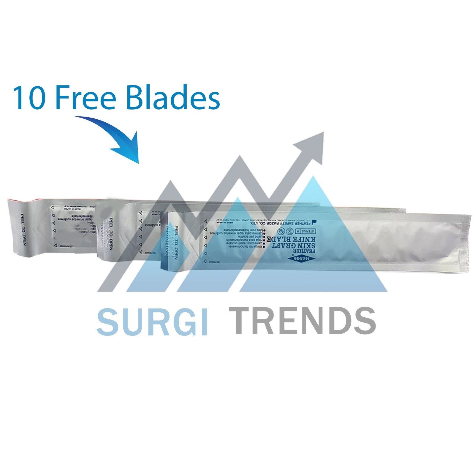 Skin Graft Knife Handle Dermatome with 10 Free Blades surgical instruments