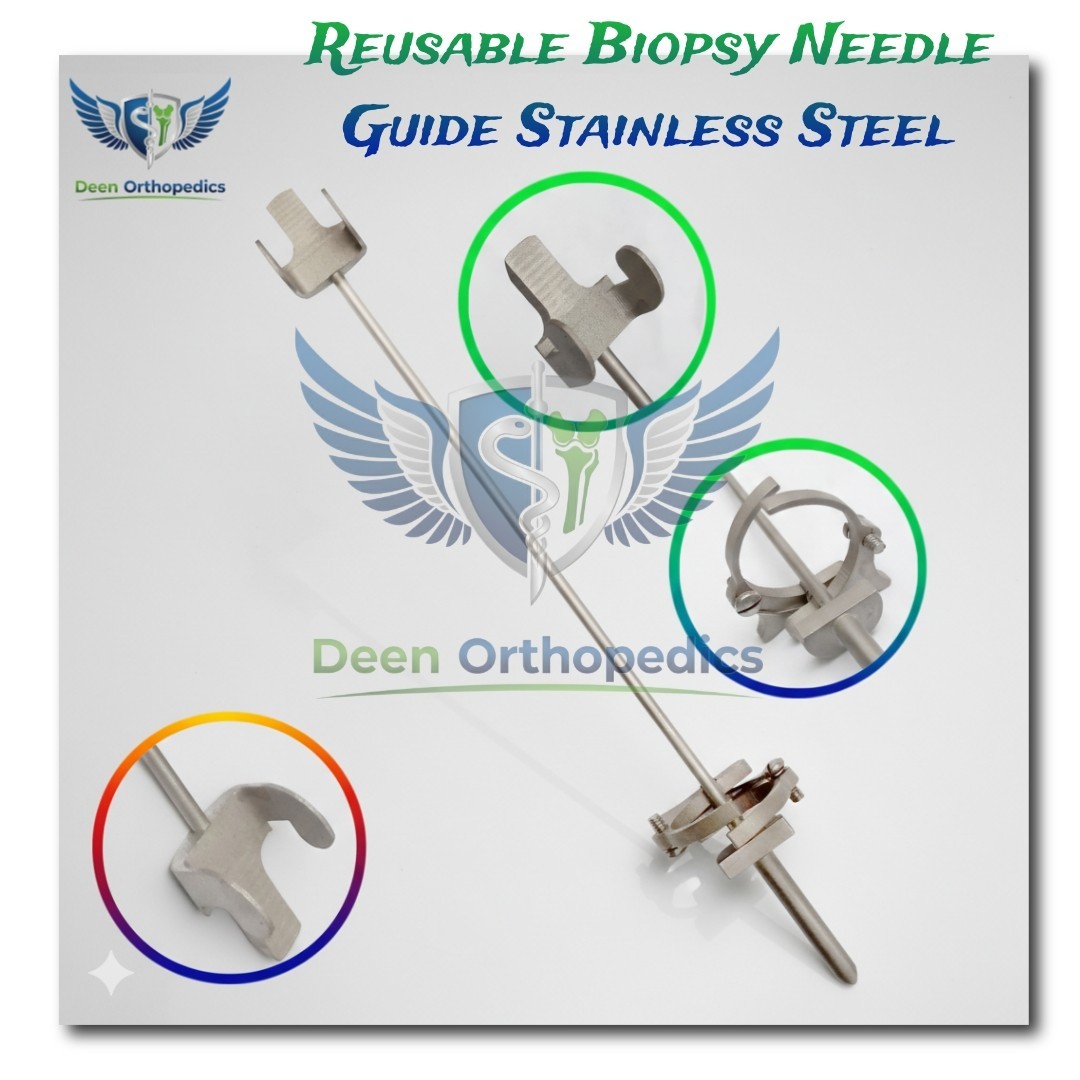 Reusable Stainless Steel Biopsy Needle Guide Ultrasound Instrument