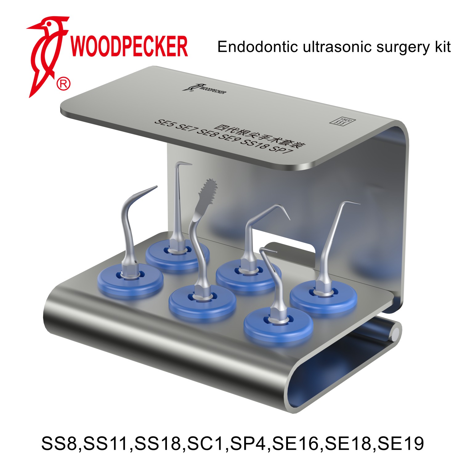 Woodpecker Dental Endodontic Ultrasonic Perio Bone Surgery Kit Tips Surgic Smart