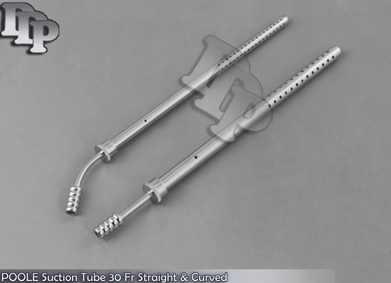 2 POOLE Suction Tube 30 Fr Straight & Curved Surgical Instruments