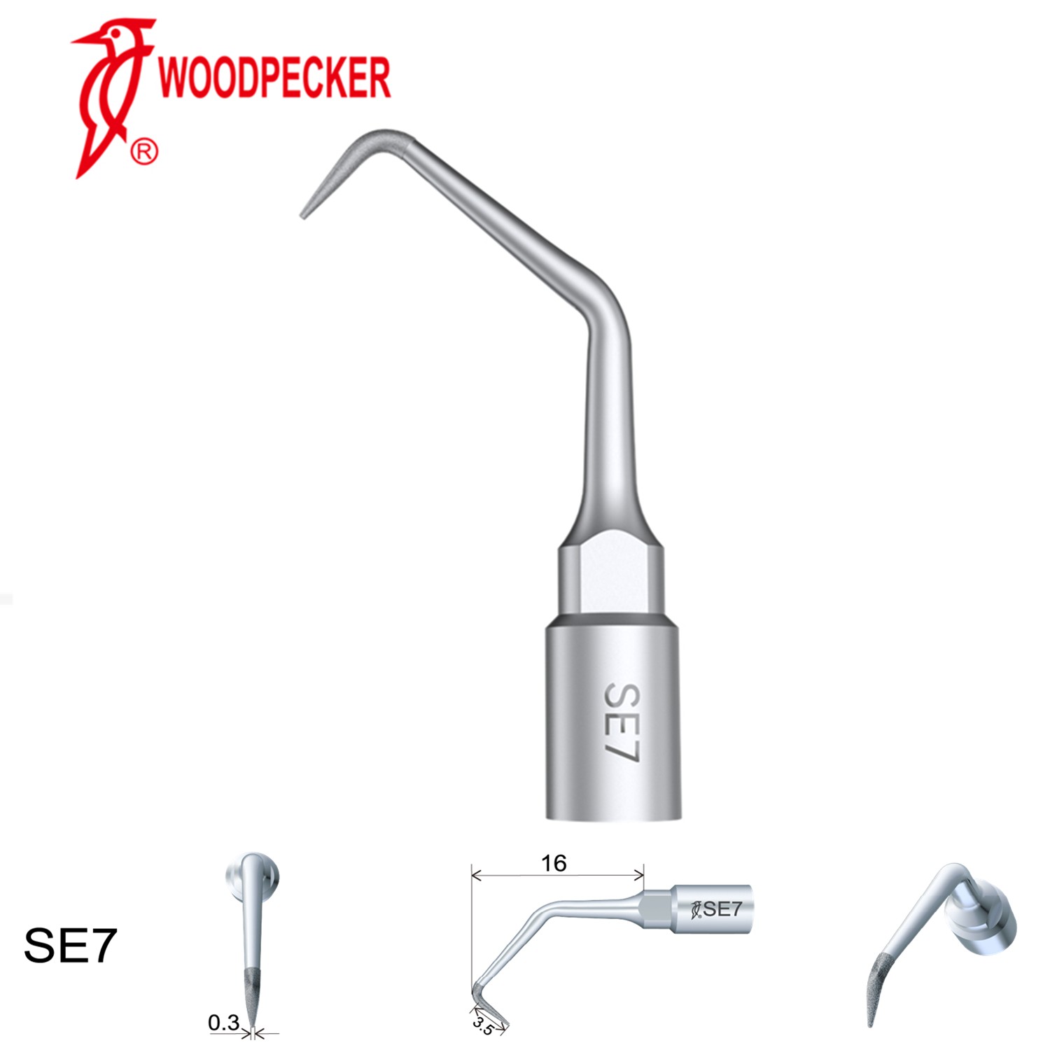 Woodpecker Dental Perio Bone Surgery Tips SE7 for Surgic Smart & Satelec