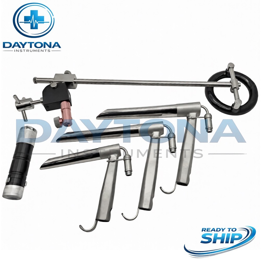 Pedestal Laryngoscope Set Micro Laryngeal Surgery ENT Instrument Endoscopic Set