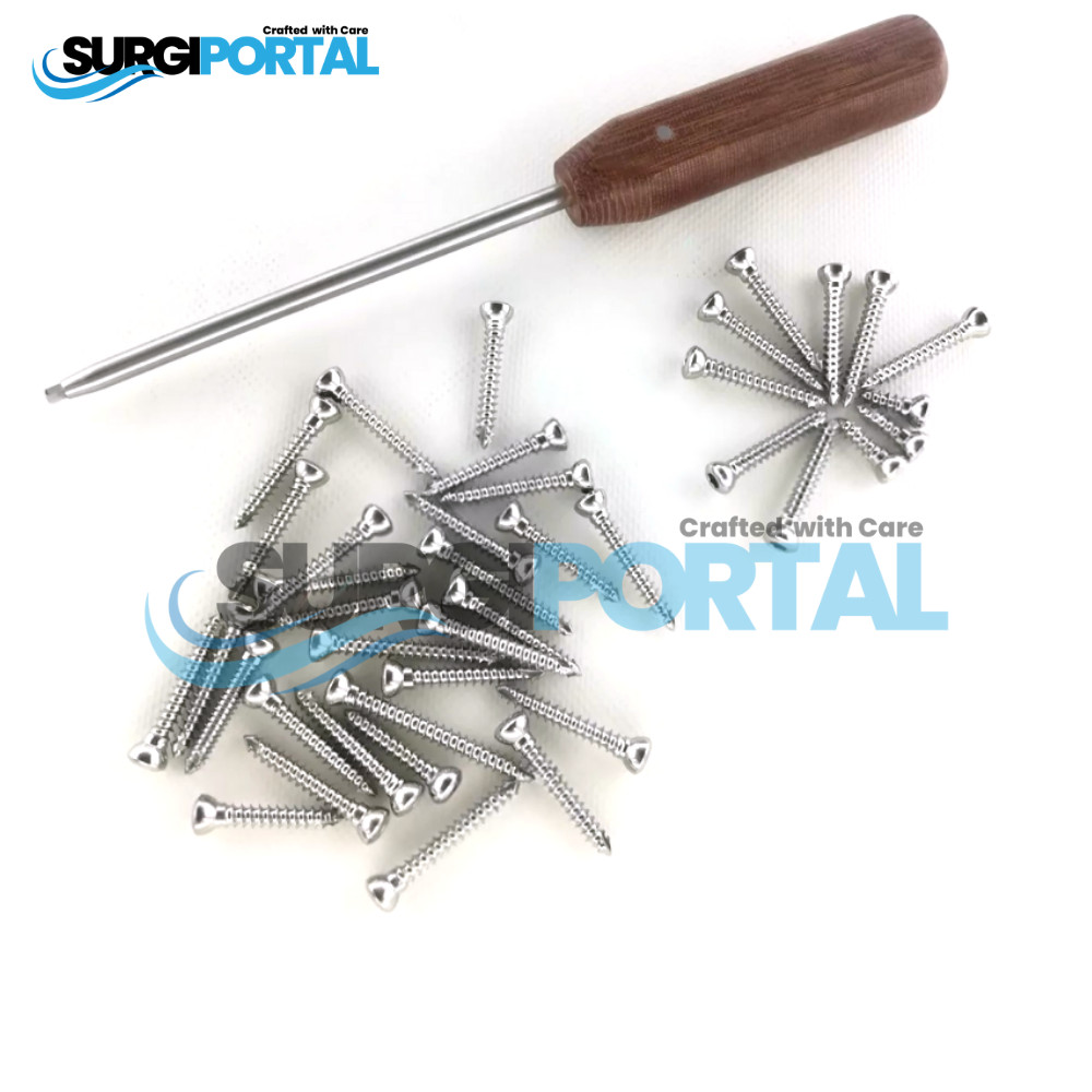 3.5mm Coritcal Screws Stainless steel 316L, Self Tapping (360 pcs) Orthopedics