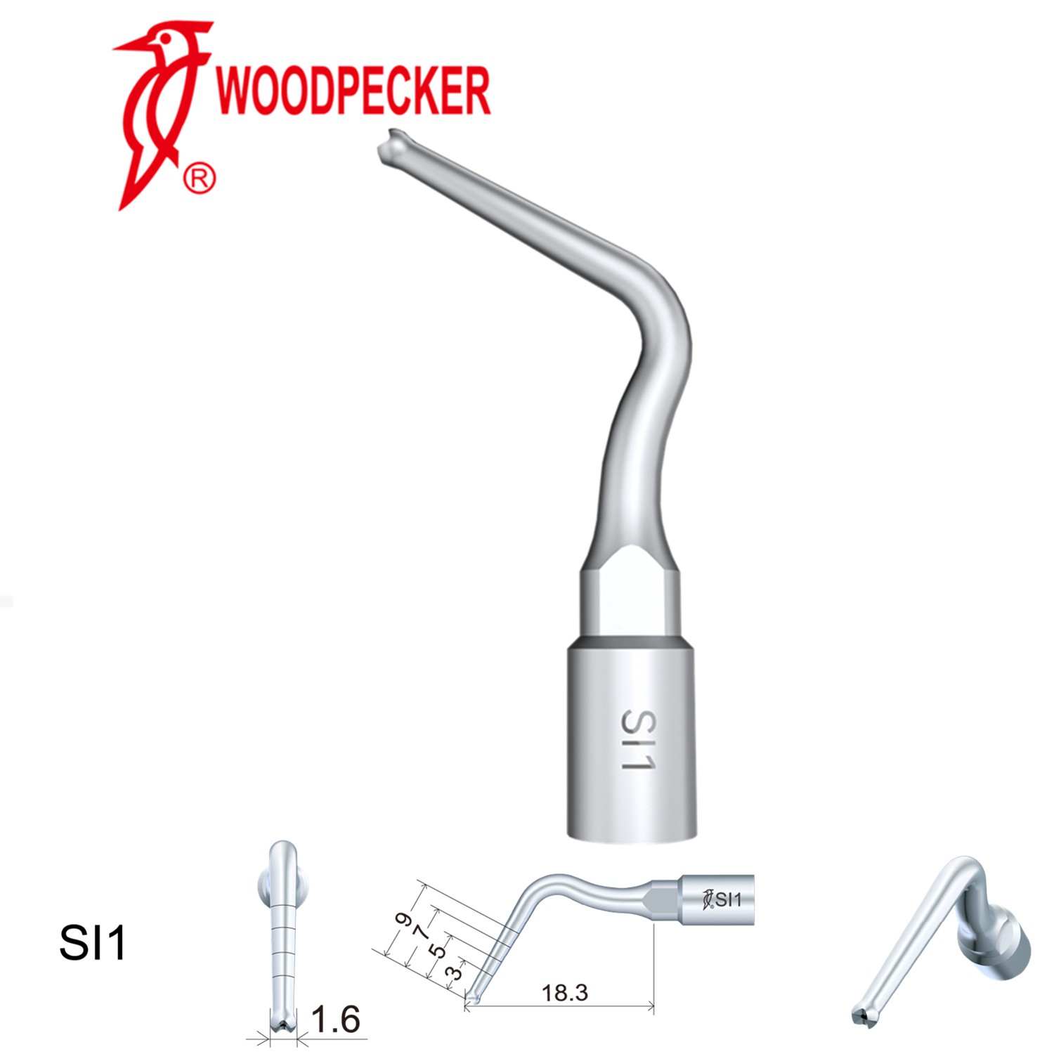 Woodpecker Dental Perio Bone Surgery Tips SI1 for Surgic Smart & AI Surgery