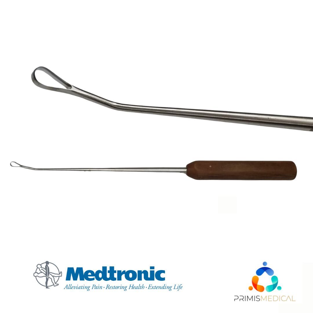 Medtronic OsteoTech 2125-194 Orthopedic 7mm Angled Loop Spinal Curette 17″