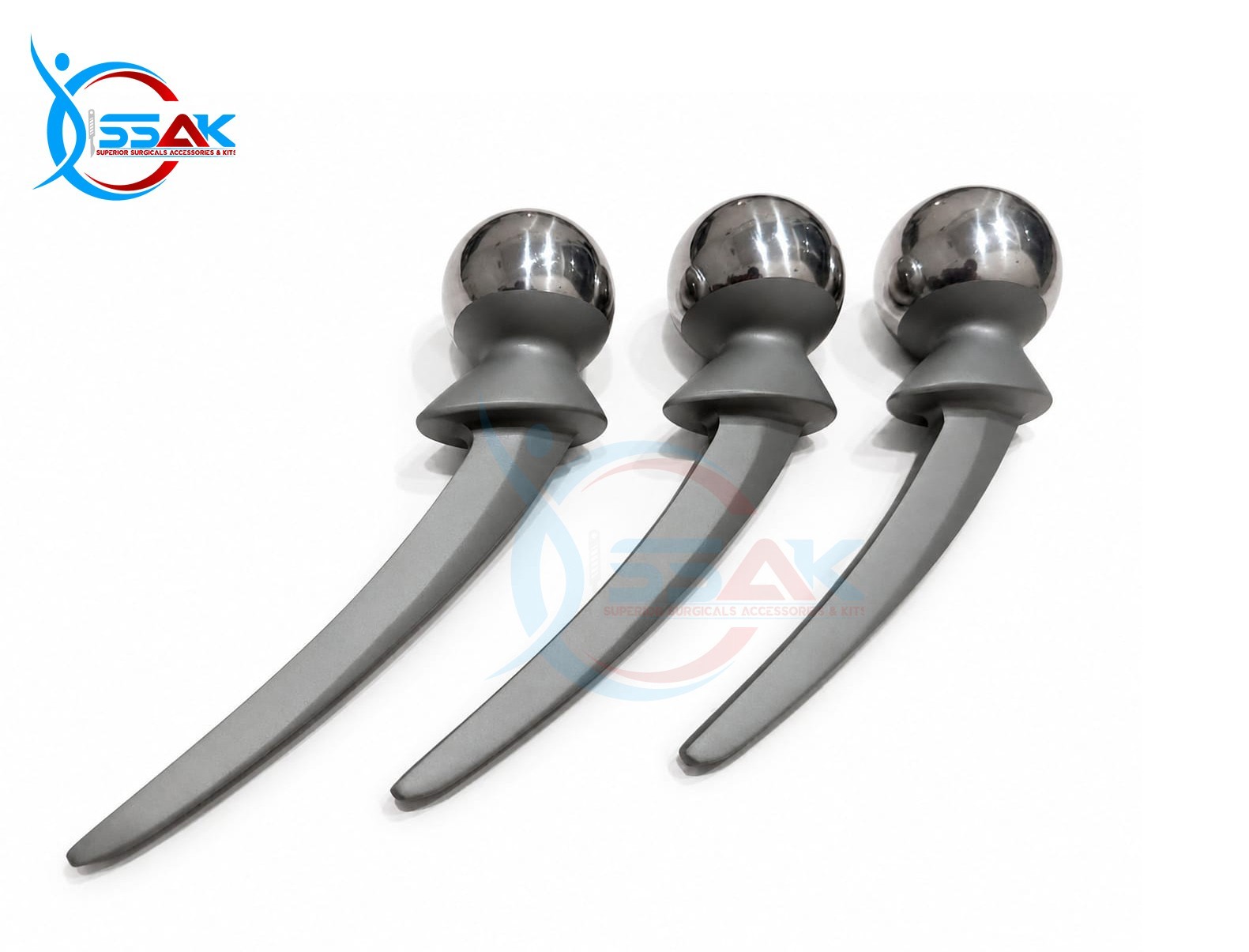 Thompson Hip Prosthesis Orthopedic Instrument Set Sizes,47mm,48mm,49mm,3 Pcs Lot