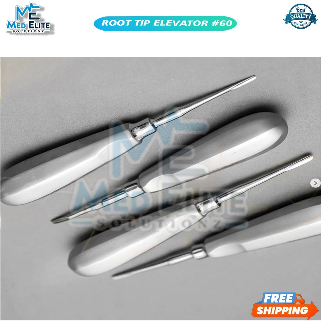 Dental Root Tip Elevator Set 3PCS Straight Spade Concave Extraction Tool Kit