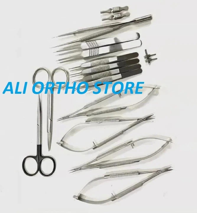 Hand Surgery Basic 17 Pcs Micro Surgical Stainless Steel Instrument Set