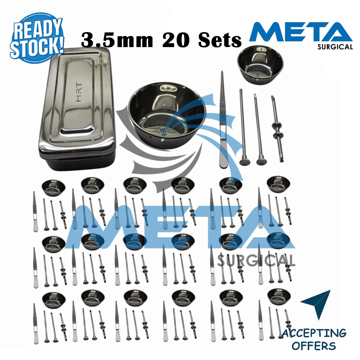 3.5mm HRT Trocar Kits 20 Sets Hormone Replacement Pellet Insertion Trocars