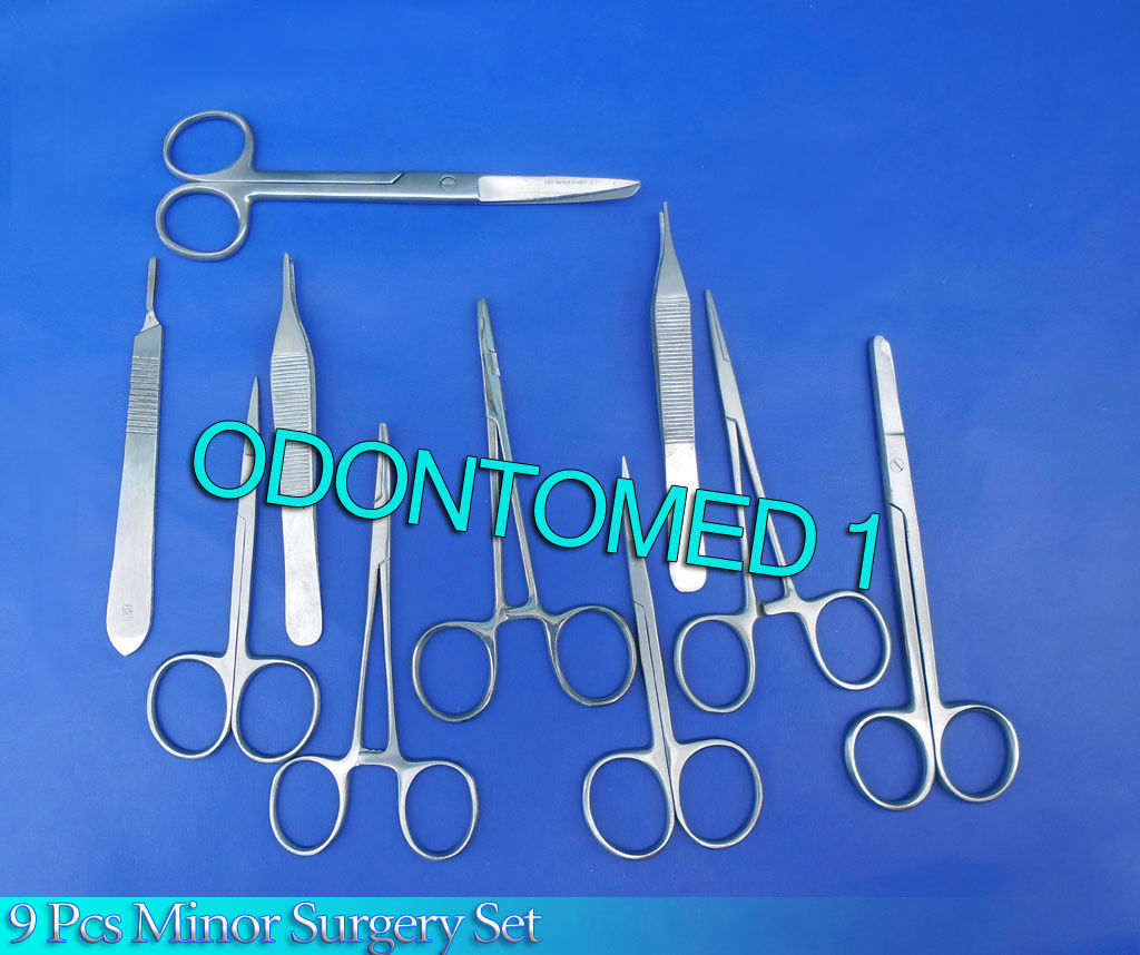 9 Pcs O.R Grade Minor Surgery Surgical Instruments Set