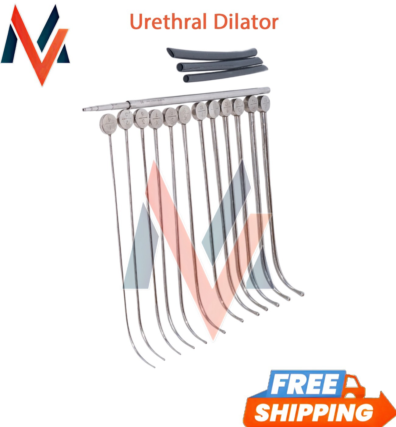 USL Urethral Dilator Set Dilation Probes -set of 12- 1.8mm to 6.9mm diameter
