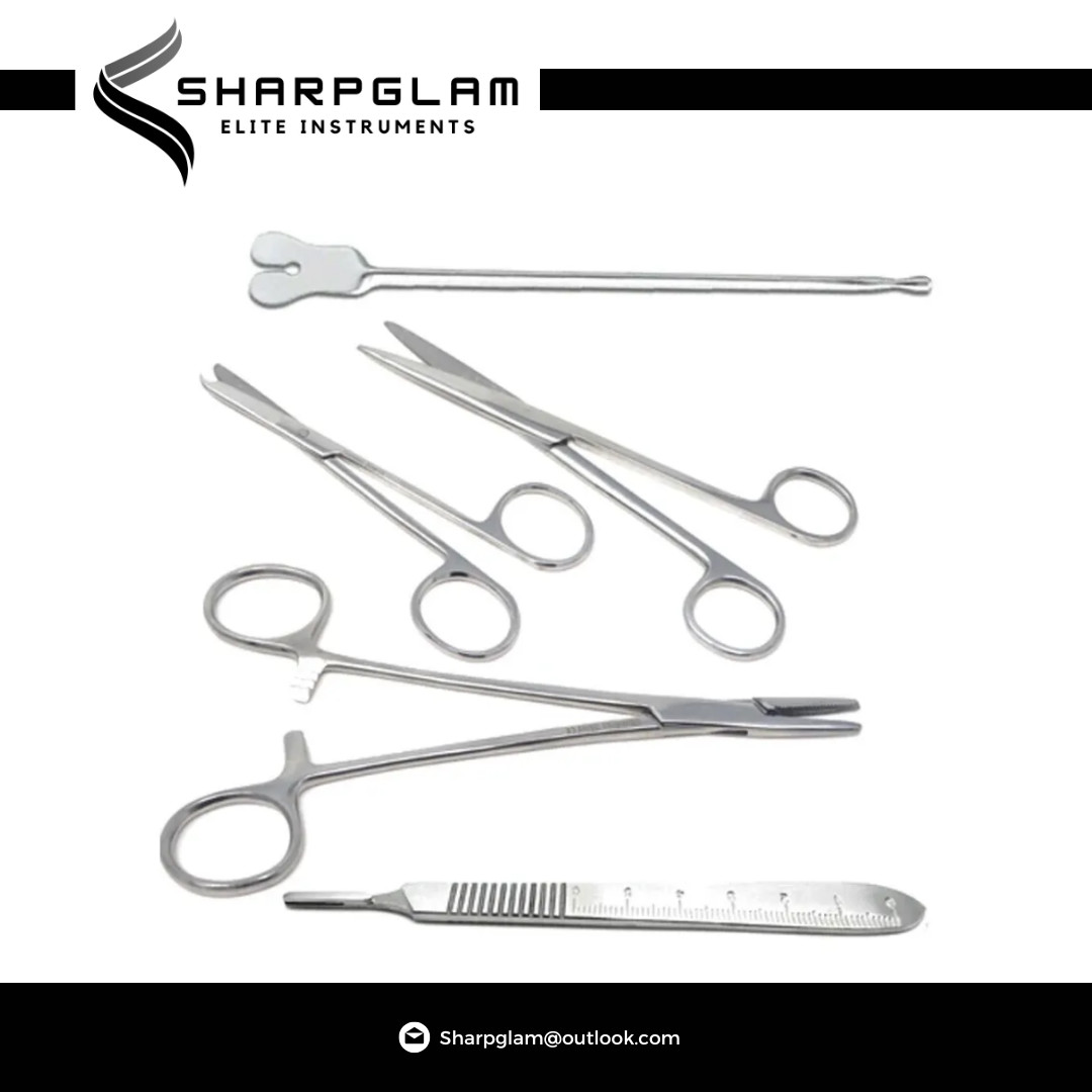 SHARPGLAM Minor Surgery Set – CE Certified Surgical Instrument Kit with Box