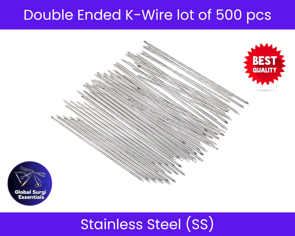 Double Ended K-Wire lot of 500 pcs Veterinary Instrument Free Shipping