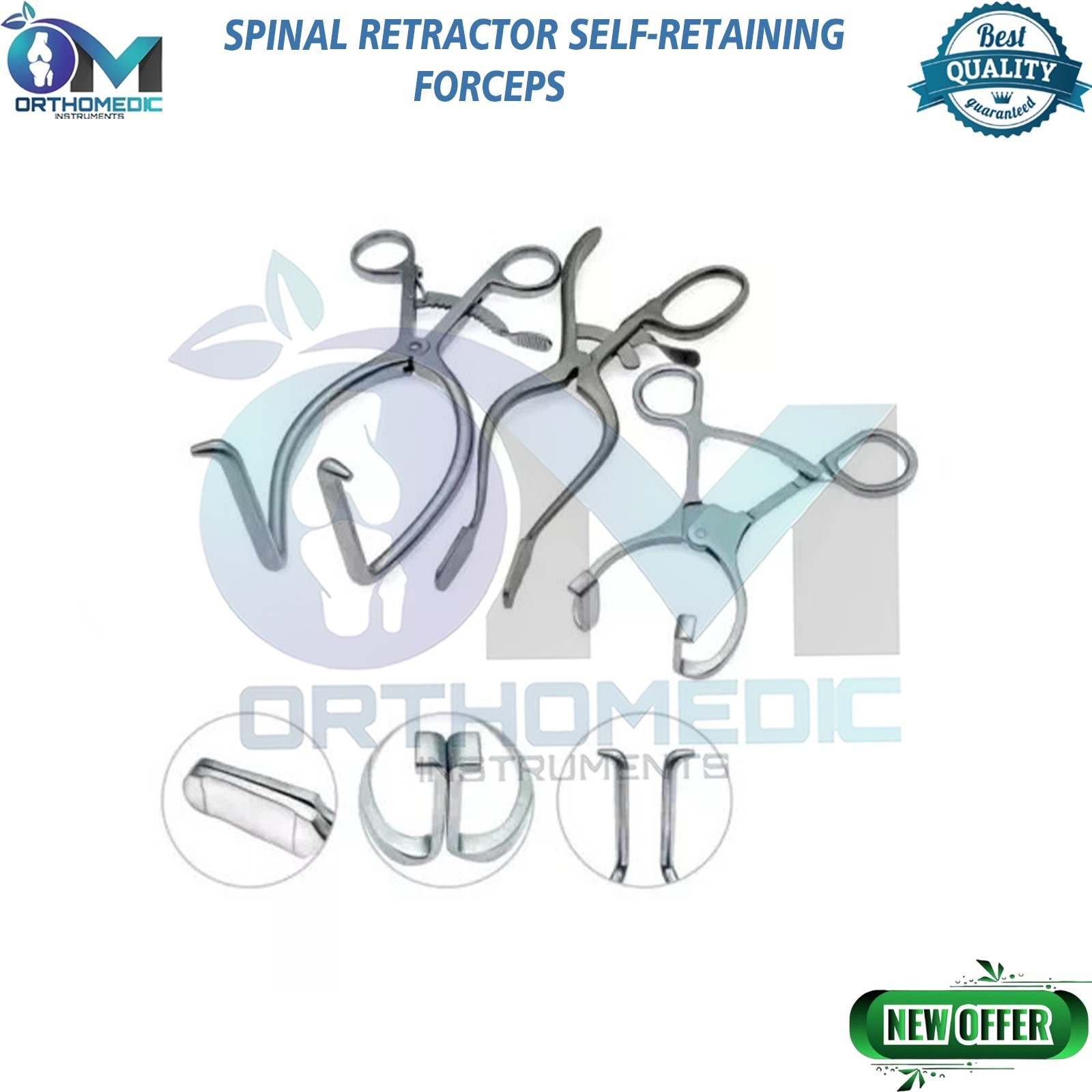 Spinal Retractor Self-Retaining Forceps Distractor Orthopedic Instrument