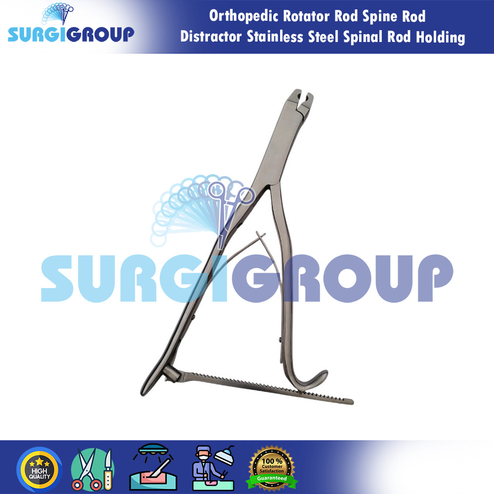 Orthopedic Rotator Rod Spine Rod Distractor Stainless Steel Spinal Rod Holding