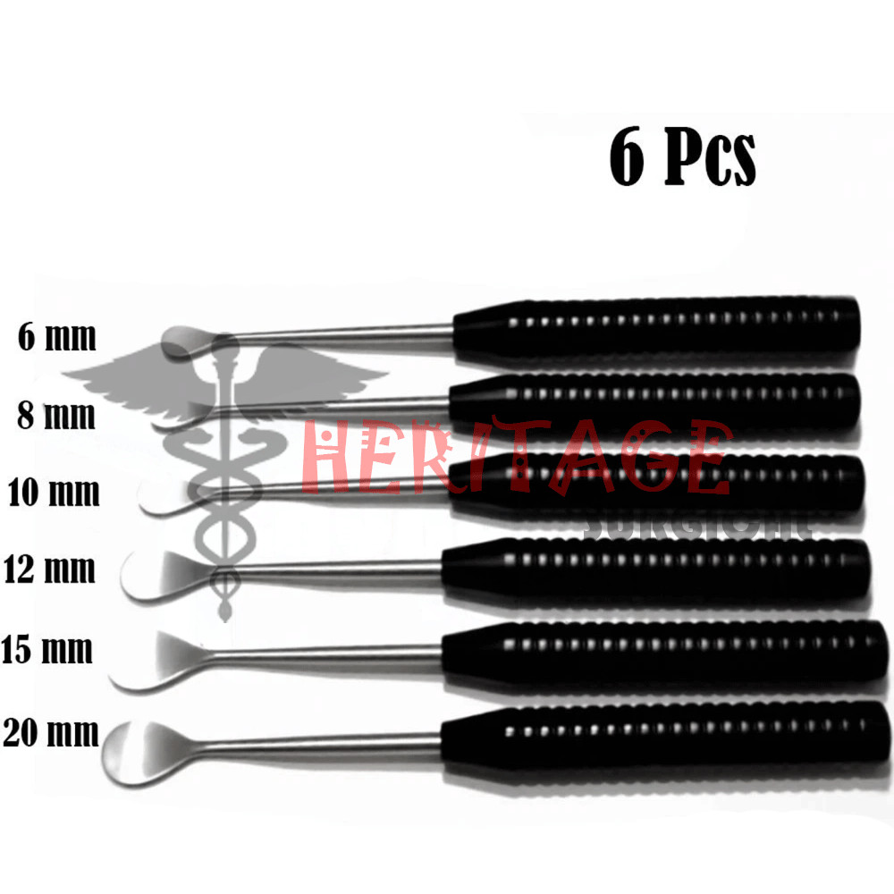 Cobb Elevator Spine Set | 6-Piece Orthopedic Surgical Instruments Black Handle