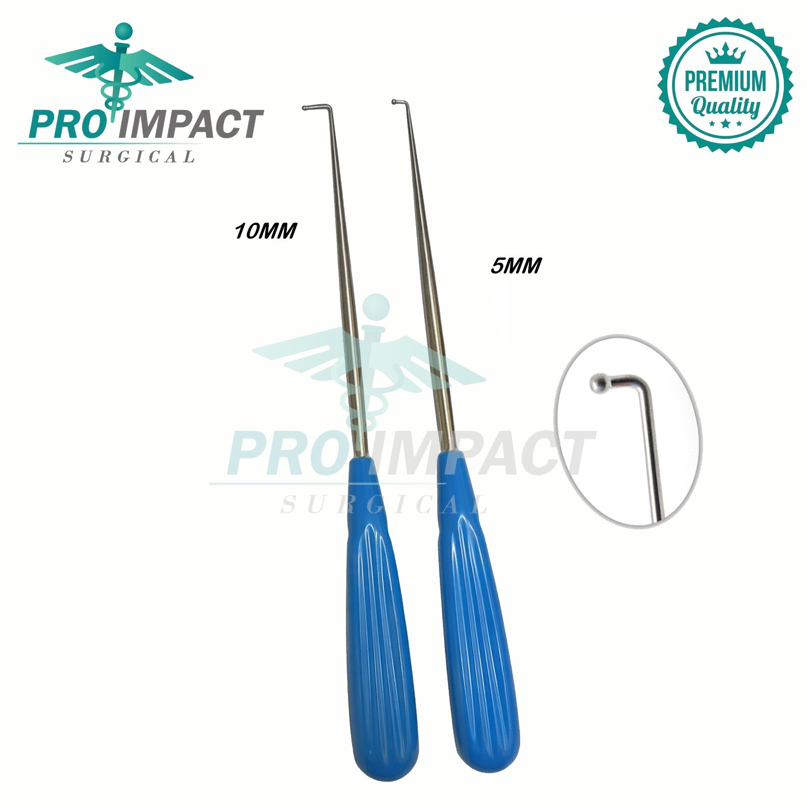90 Ball Probe Straight 5mm and 10mm 2pcs Surgical Instruments