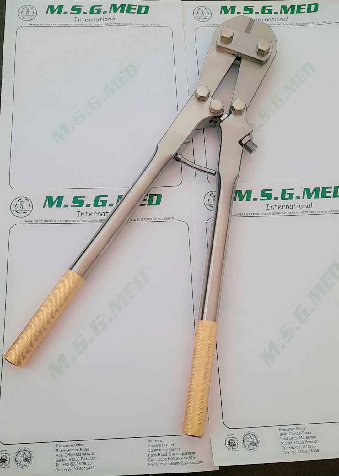 Orthopedic Tungsten Carbide Bolt Cutter Surgical Instrument Heavy Duty Stainless