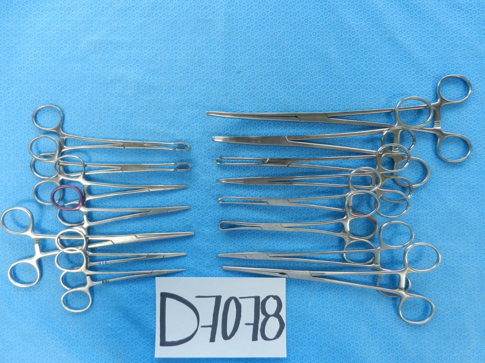 D7078 Pilling Weck Jarit Surgical Forceps Lot of 15 12.5-26cm