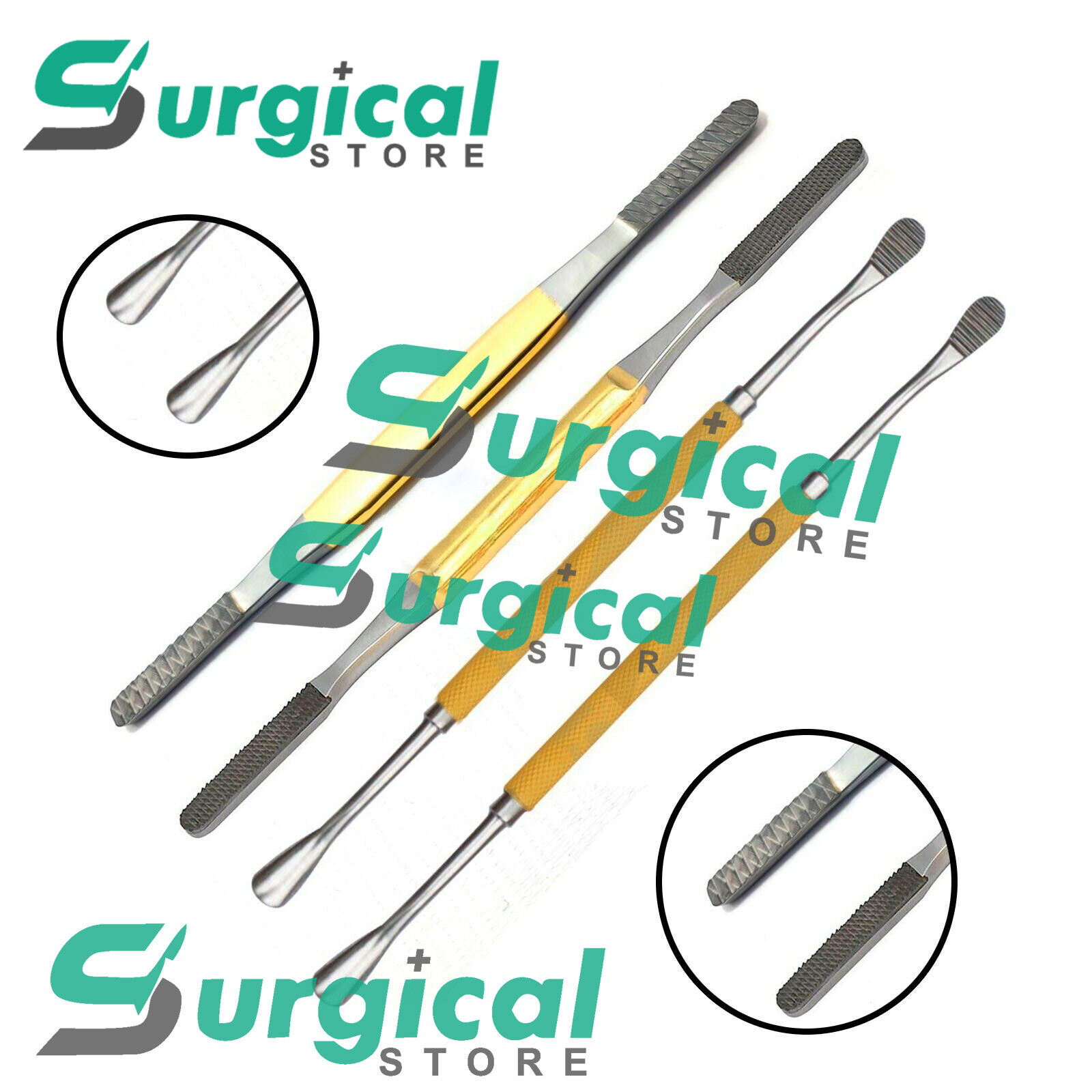 T/C Fomon Rhinoplasty Double Ended Nasal Rasp Medium 4 Pcs Set Care Instruments