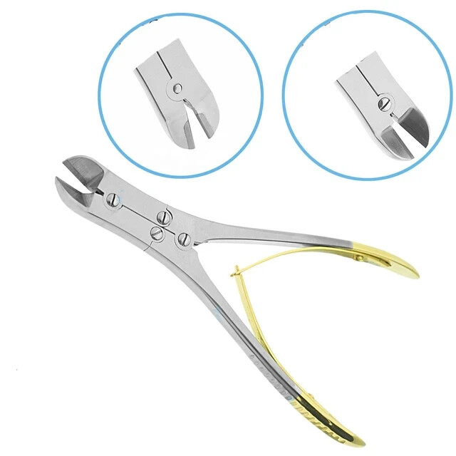 9” Surgical Pin Wire Cutter German T/C Ortho Instrument – Angled Curved