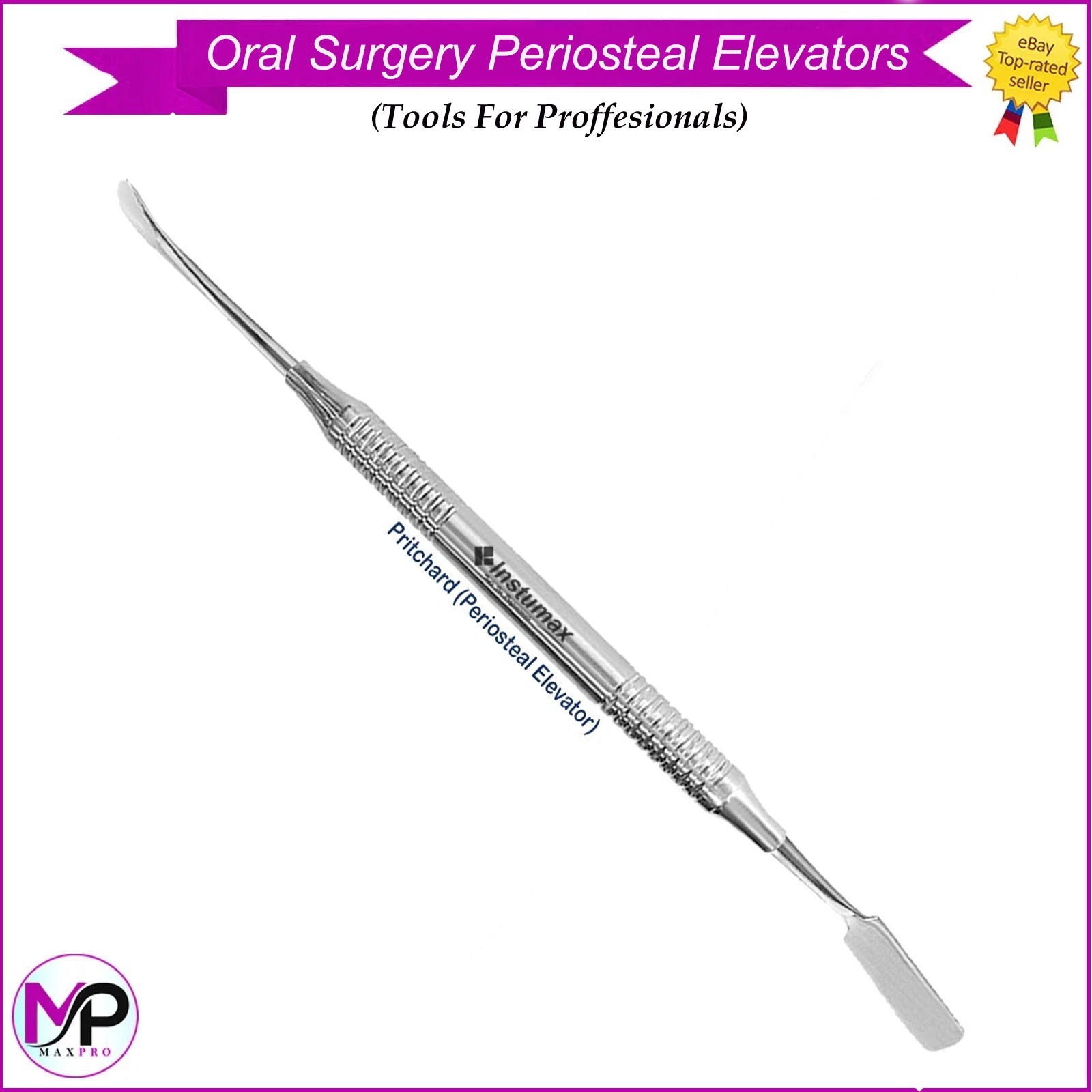 Oral Surgery Periosteal Elevators Set of 4 Stainless Steel Surgical Instruments