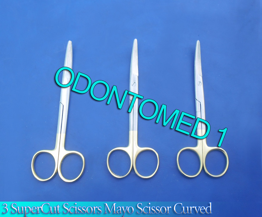 3 SuperCut Scissor Mayo Dissecting Surgical 6.75″ Curved Surgical Instruments