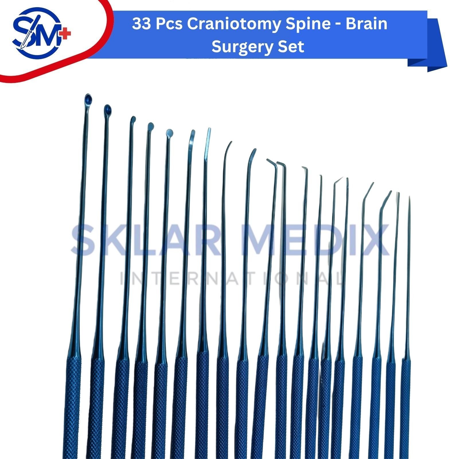 Craniotomy Spine Surgical Set 33PCS Neurosurgery Orthopedic Instruments Kit CE